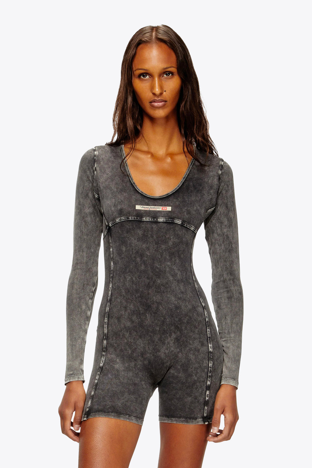 alt-image__Grey-stonewashed-cotton-playsuit-with-long-sleeves---Karim-Dnm
