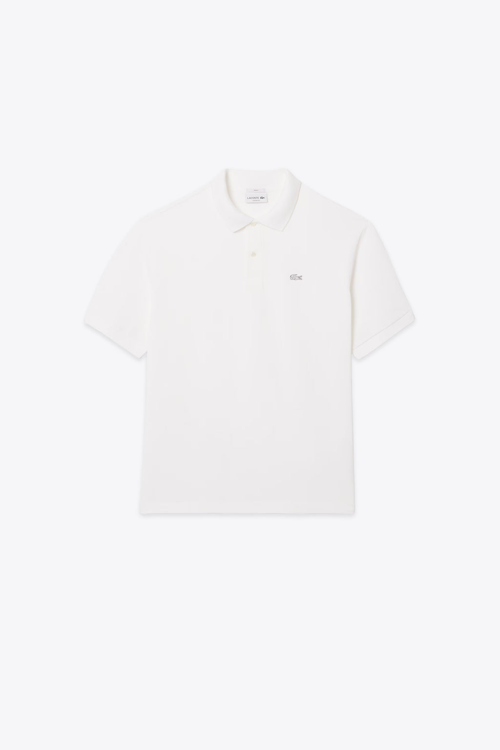 alt-image__Polo-bianca-in-cotone-piquè-con-logo-tono-su-tono-al-petto