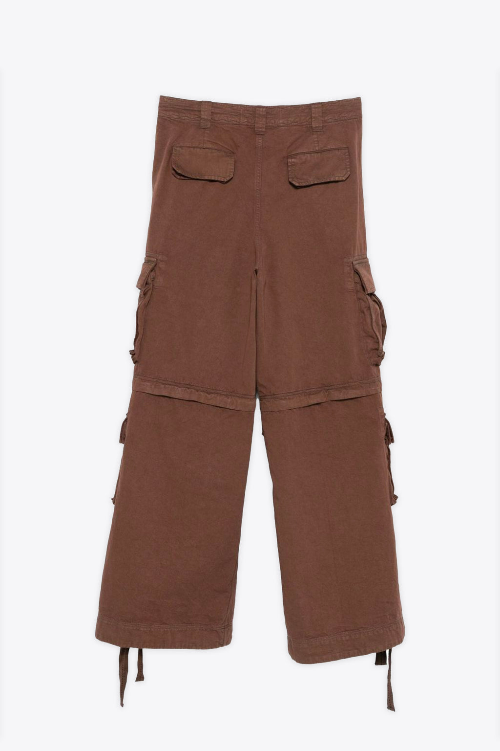 alt-image__Pantalone-cargo-in-cotone-marrone-convertibile---Unisex-Zip-off-Cargo-Pants-Woven