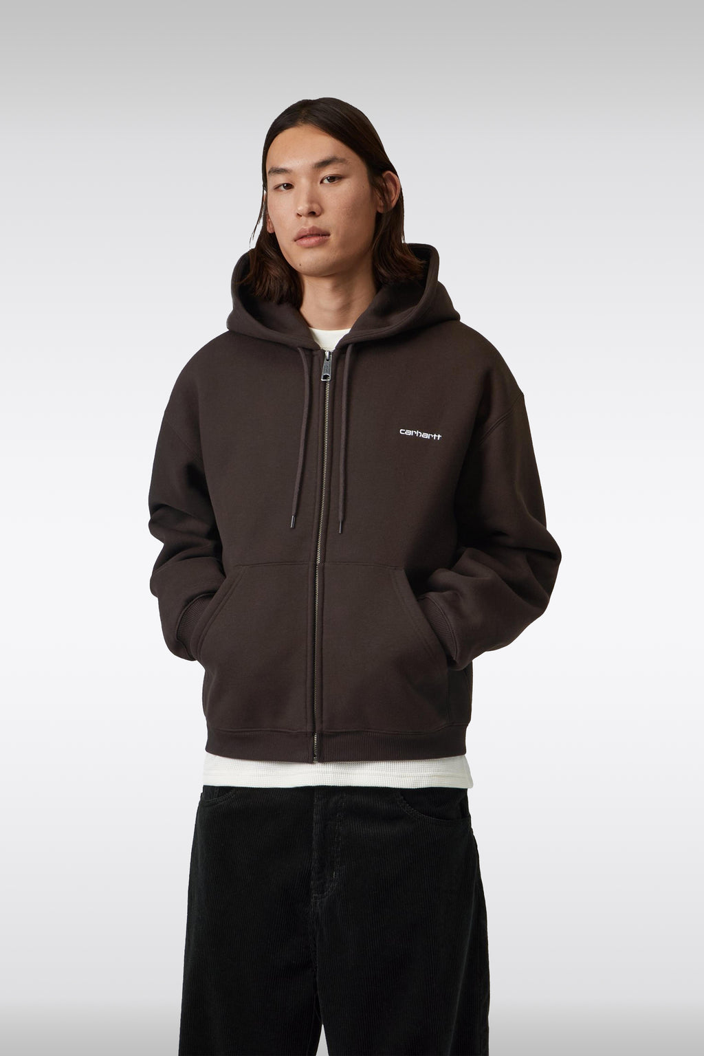 alt-image__Felpa-loose-fit-marrone-con-zip-e-cappuccio---Hooded-Ebbert-Jacket
