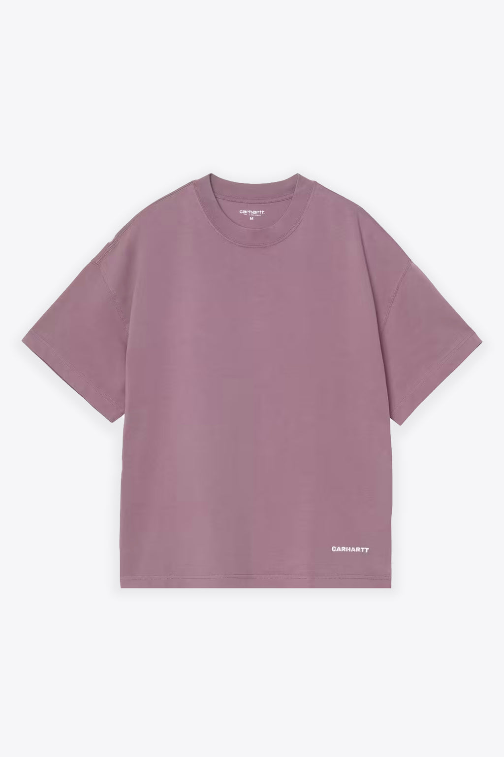 alt-image__T-shirt-boxy-fit-in-cotone-rosa-con-logo-ricamato---S/S-Link-Script-T-Shirt
