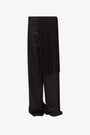 Pantaloni neri ampi con frange 