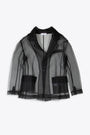 Black organza oversized blazer - Organza Blazer 