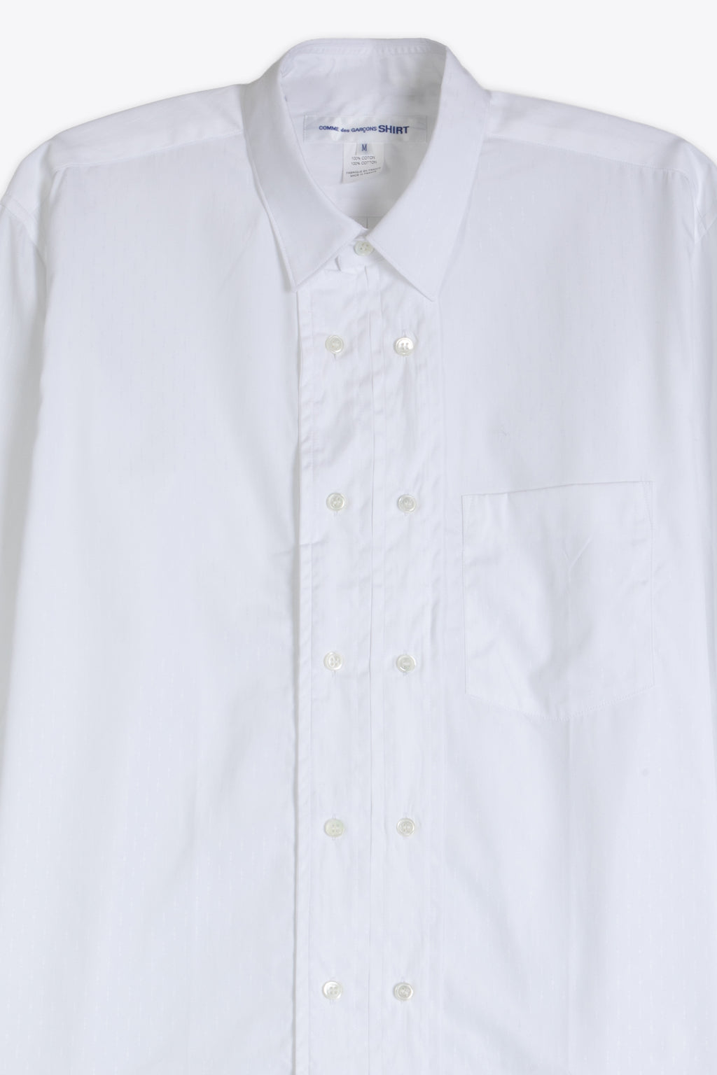 alt-image__Camicia-relaxed-fit-bianca-in-cotone-con-doppia-abbottonatura