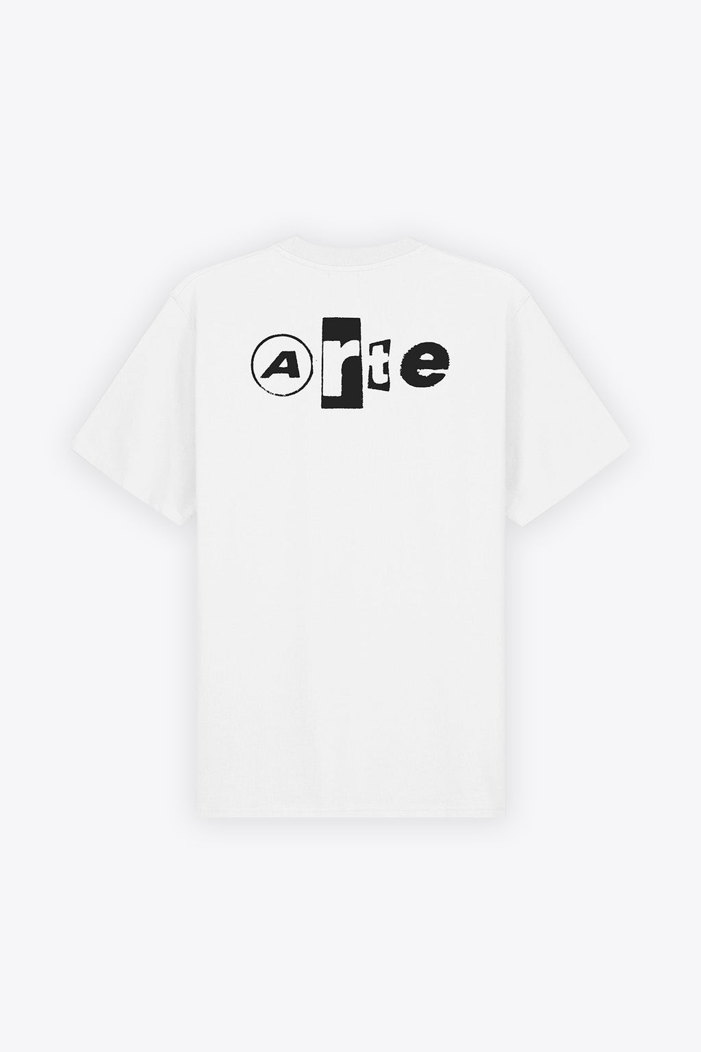 alt-image__T-shirt-bianca-in-cotone-con-logo-stampato-sul-retro---Back-Collage-T-shirt
