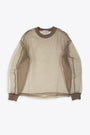 Felpa in organza color tortora - Organza Sweatshirt 