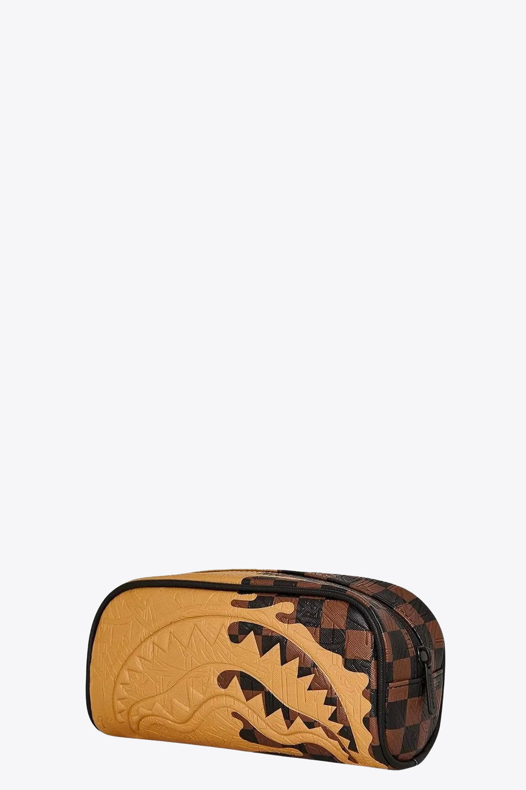 alt-image__Brown-check-pvc-pouch-with-melted-shark-mouth-signature---Henny-Melt-Pouch