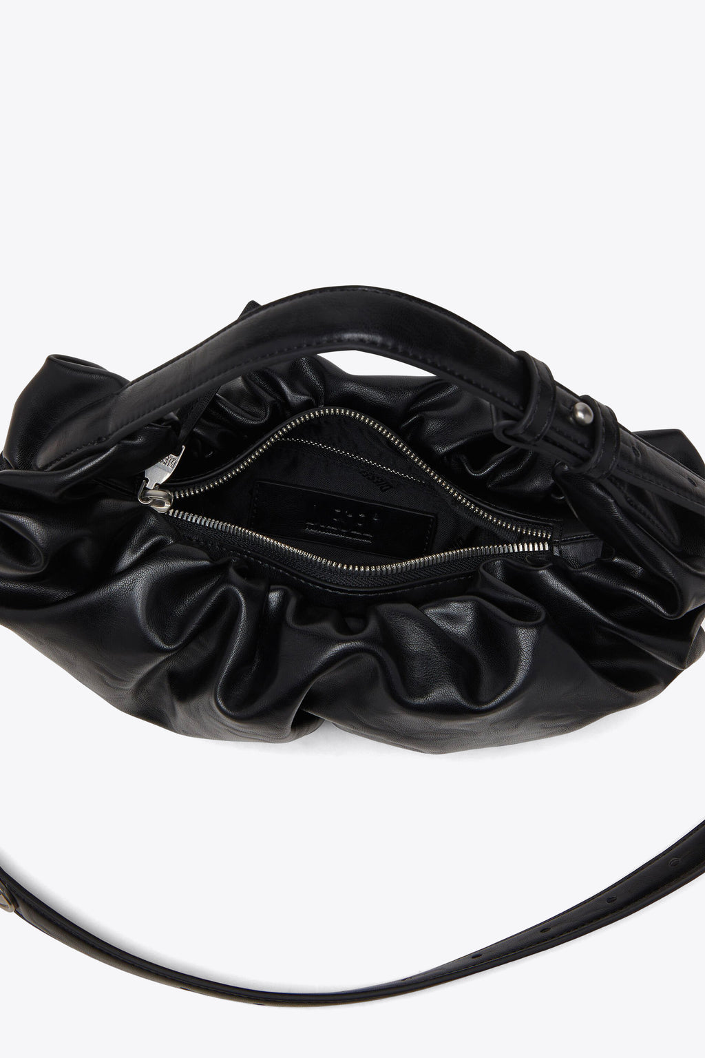 alt-image__Borsa-a-mazzaluna-in-similpelle-nera-arricciata---Grab-D-Hobo-S