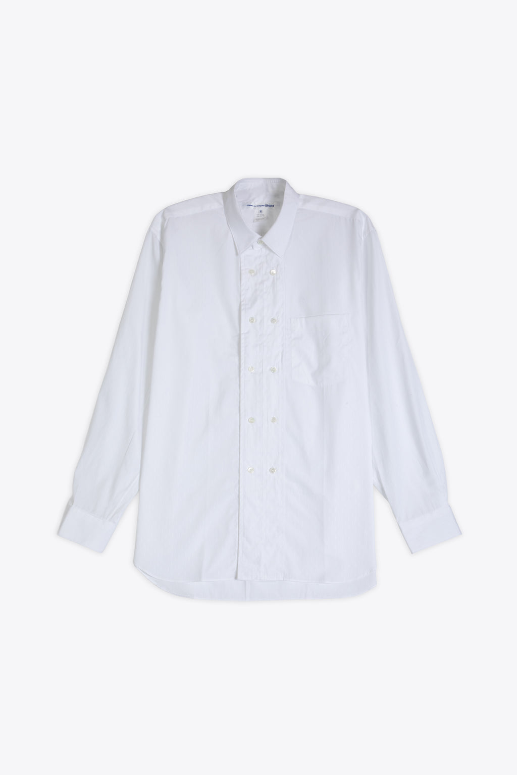 alt-image__Camicia-relaxed-fit-bianca-in-cotone-con-doppia-abbottonatura