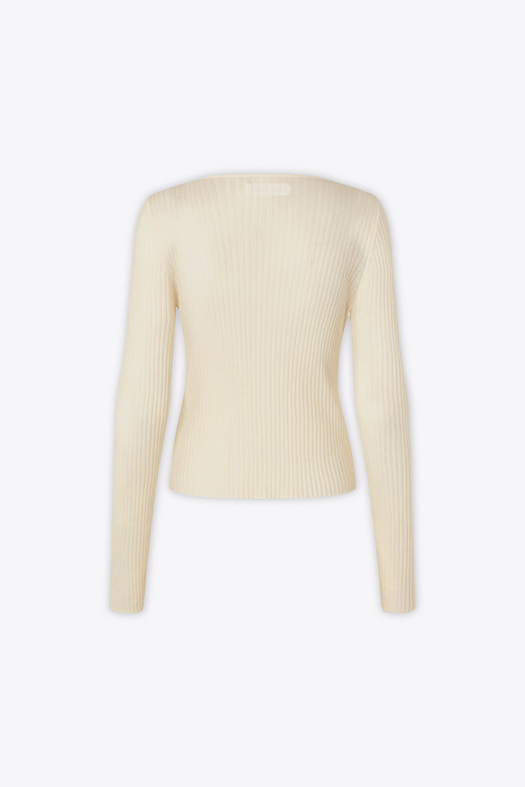 alt-image__Pullover-in-lana-a-coste-panna-doppiato-con-bottoni---Sajose-V-Neck