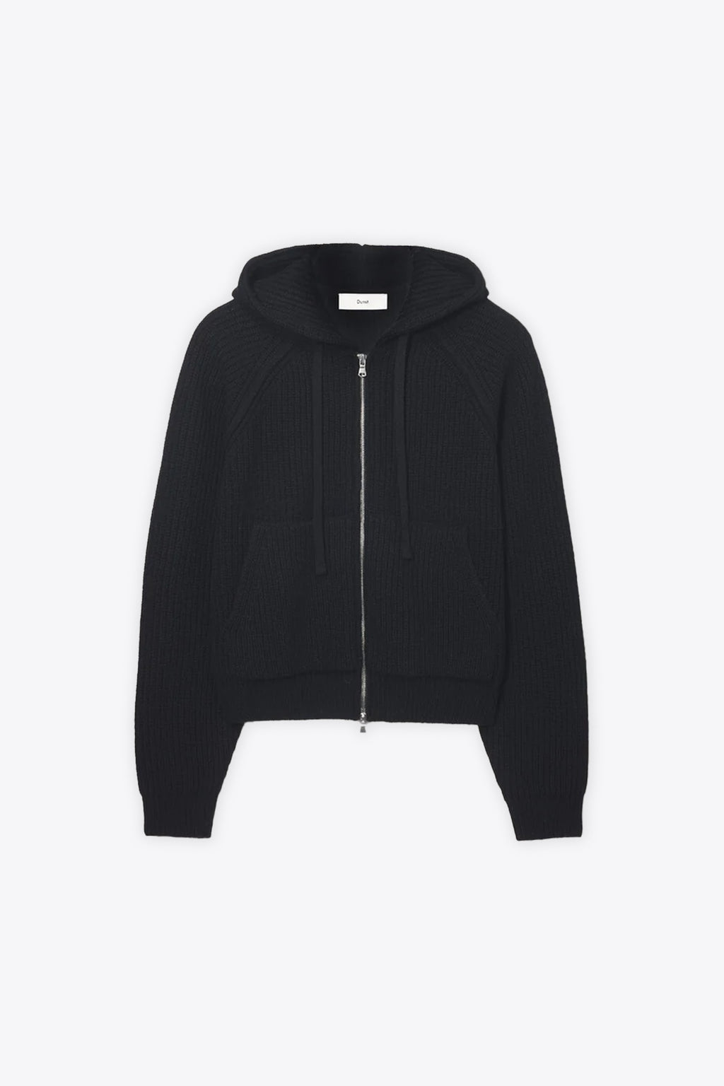 alt-image__Cardigan-nero-in-lana-a-coste-con-cappuccio-e-zip---Unisex-Hooded-Knit-Cardigan