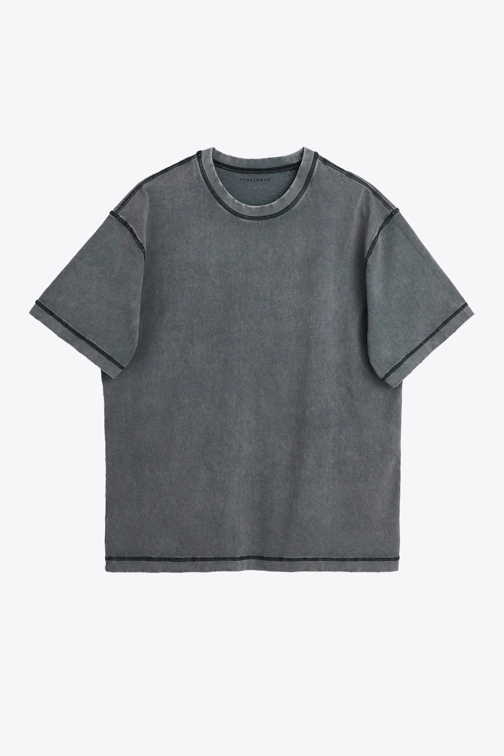 alt-image__Washed-grey-cotton-t-shirt-with-contrast-stitching---Contrast-Tee