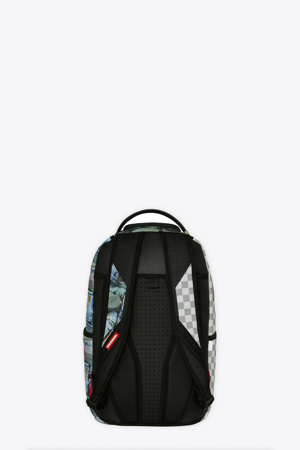 alt-image__Zaino-in-pvc-a-scacchi-panna-con-stampa-banconote---Cream-Check-Full-Of-Cash-Backpack
