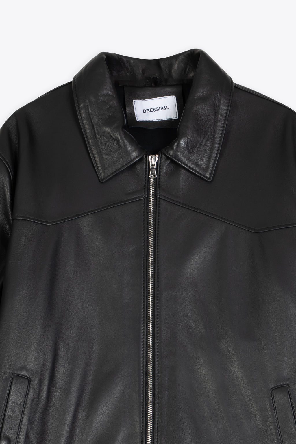alt-image__Giacca-nera-boxy-fit-in-pelle-con-zip---Austin-Leather-Jacket