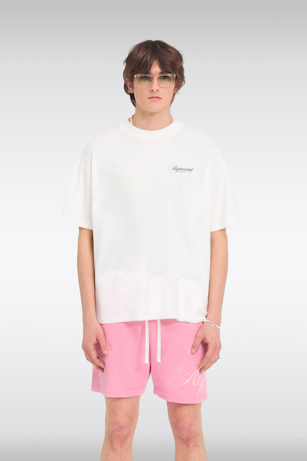 alt-image__White-cotton-t-shirt-with-chest-and-back-italic-logo-print---Owners-Club-Script-T-Shirt