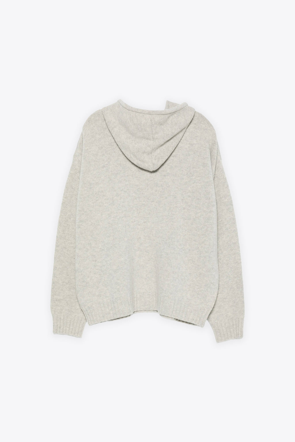 alt-image__Pullover-grigio-in-lana-con-cappuccio-e-logo-in-corsivo-al-petto