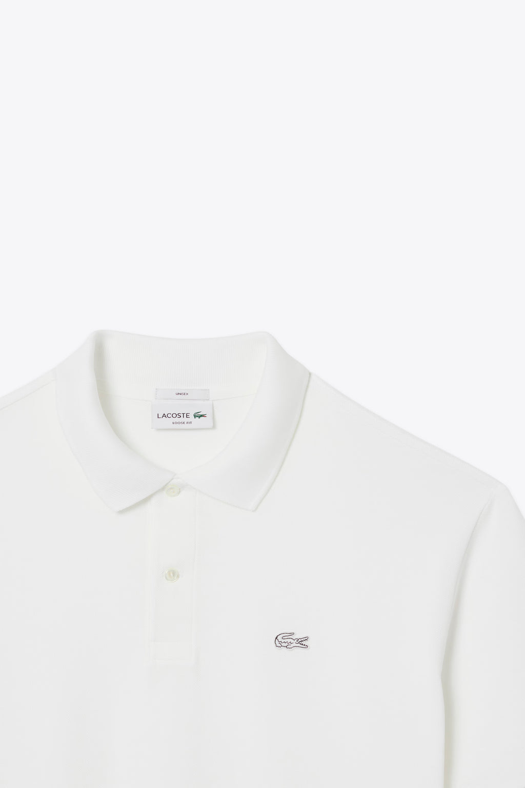 alt-image__Polo-bianca-in-cotone-piquè-con-logo-tono-su-tono-al-petto