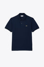 Polo in cotone piquè ultra leggero blu navy regular fit 
