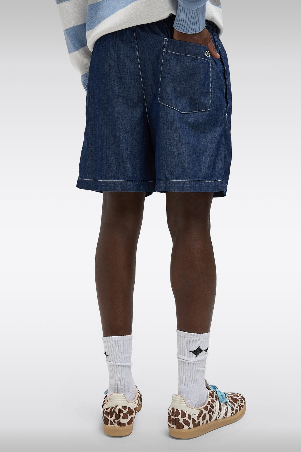 alt-image__Short-loose-fit-in-denim-blu-medio-con-elastico-in-vita