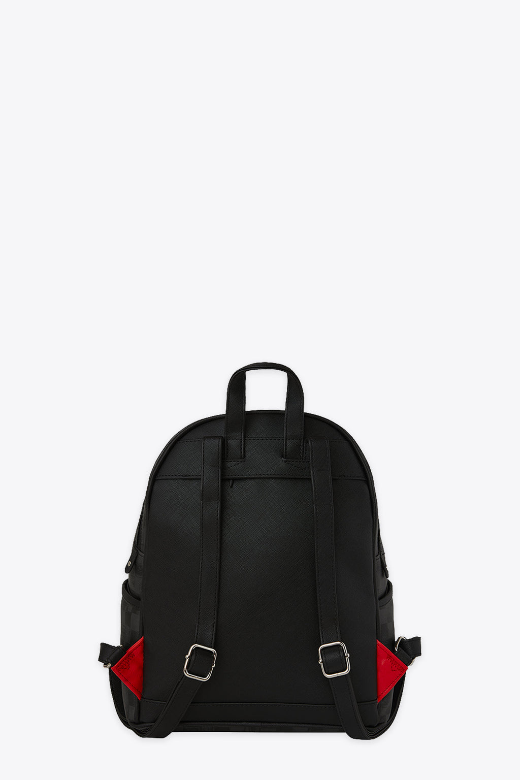 alt-image__Zaino-piccolo-in-pvc-a-scacchi-nero-con-bocca-shark---Scribble-Shark-Savage-Backpack