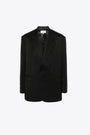 Giacca oversize nera con due bottoni 