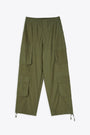 Pantalone cargo in cotone verde militare - Relaxed Utility Quatro Cargo Pants 