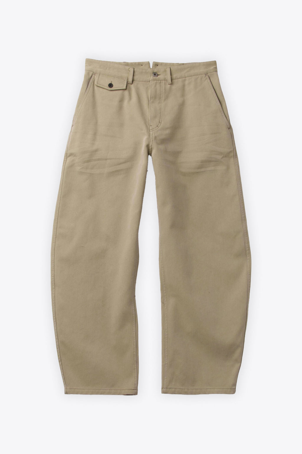 alt-image__Pantalone-beige-in-canvas-barrel-fit---Cinched-back-embossed-curved-pants