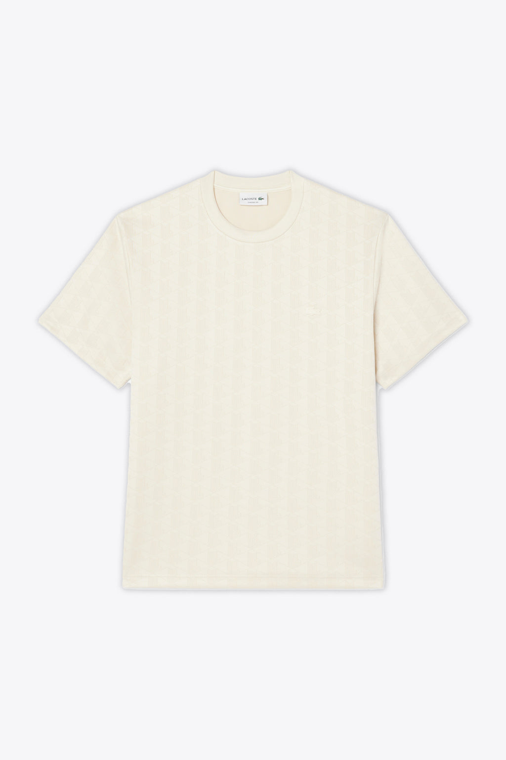alt-image__T-shirt-beige-chiaro-con-motivo-jacquard-monogram