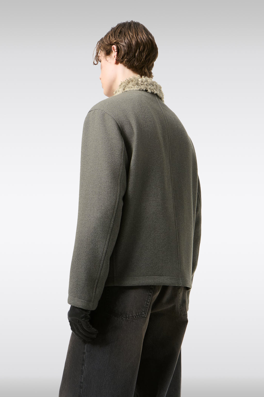 alt-image__Green/grey-fishbone-wool-blend-jacket-with-faux-fur-collar---Evolved-Jacket-
