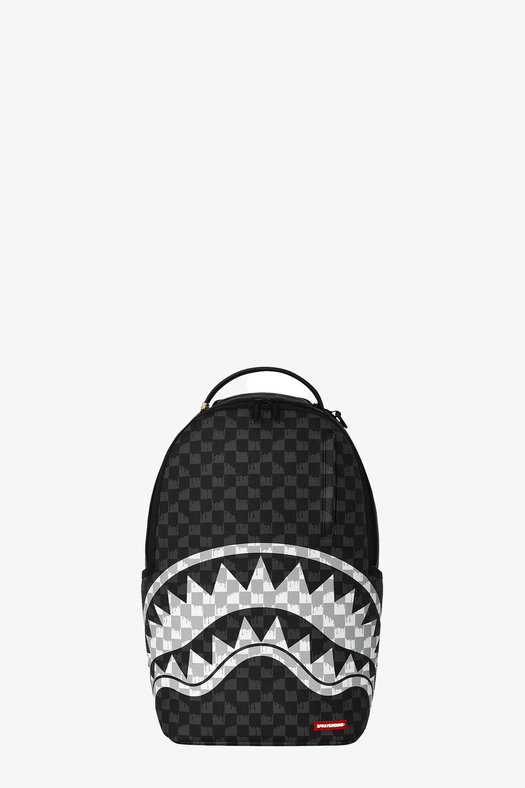 alt-image__Black-and-grey-drip-check-pvc-backpack-with-shark-mouth-signature---Black-And-White-Drip-Check-Shark-Backpack