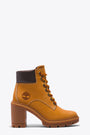 Stivaletto in pelle scamosciata ocra con tacco - Allington Heights 