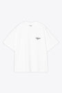 T-shirt bianca boxy fit con logo ricamato al petto - S/S Signature Script T-Shirt 