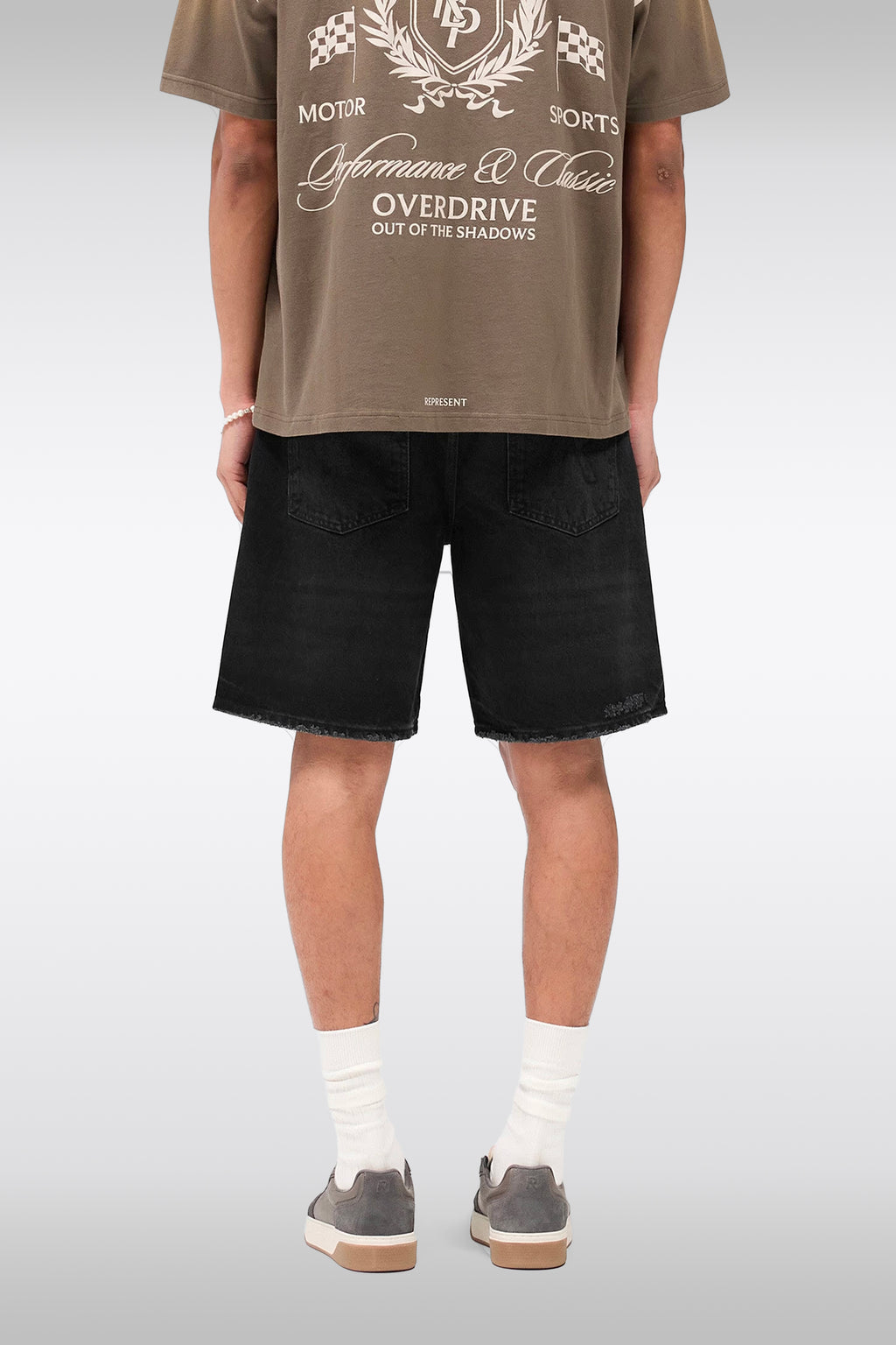 alt-image__Short-in-denim-nero-con-orlo-sfrangiato---Tailored-Denim-Shorts