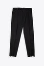 Pantalone nero in fresco lana con cinturino - Piccadilly 