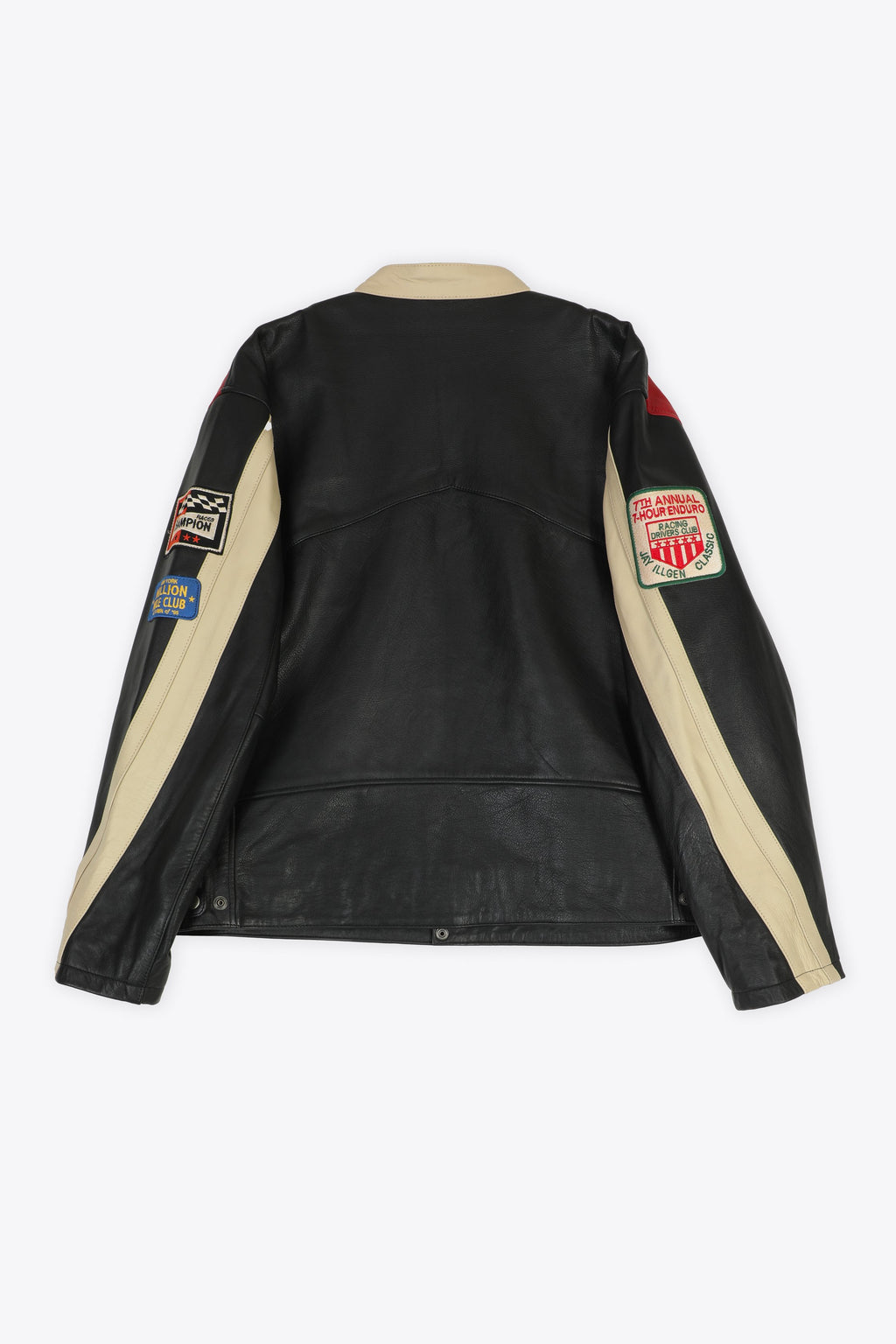 alt-image__LEATHER-RACER-JACKET-Nero/rosso/panna