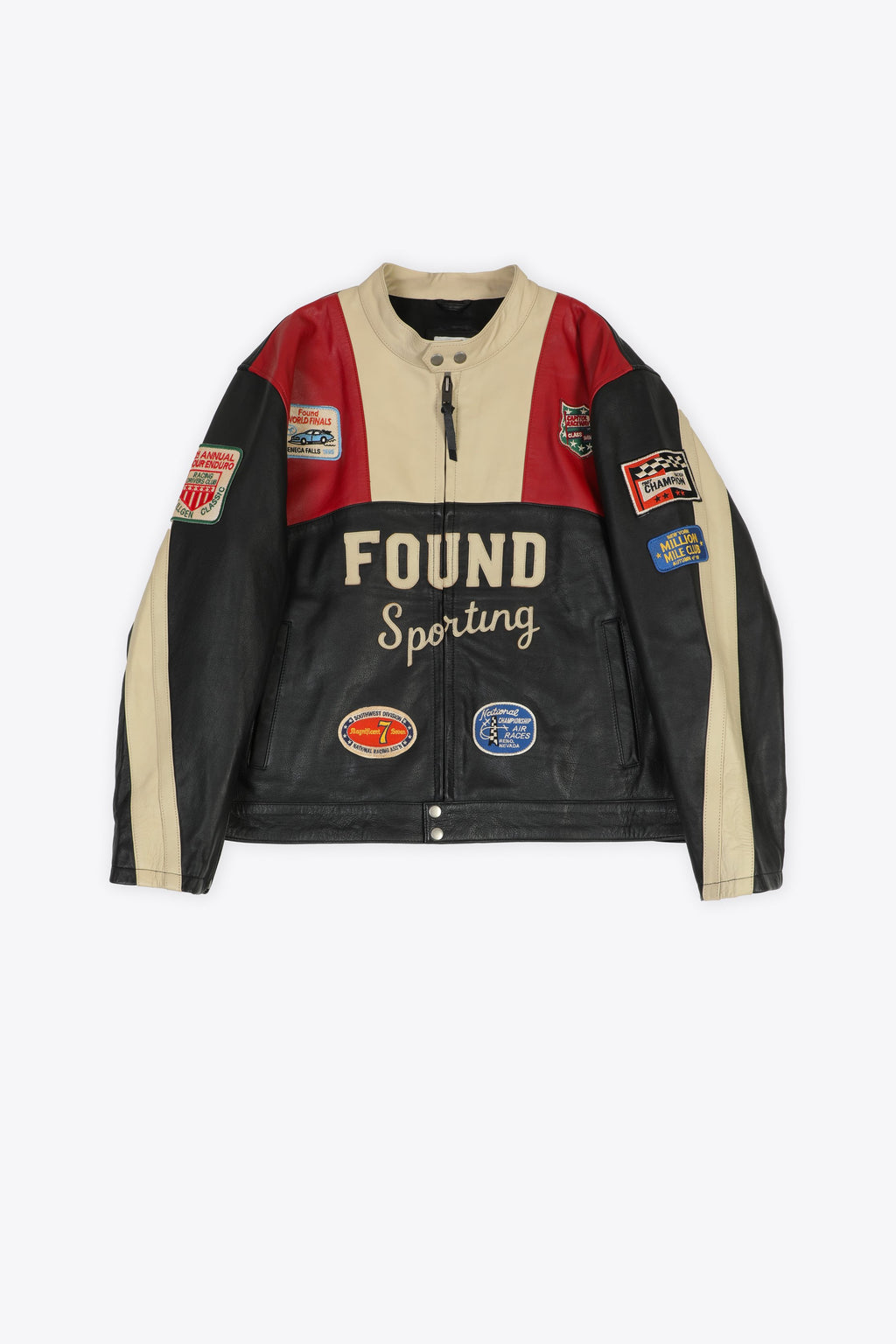 alt-image__LEATHER-RACER-JACKET-Nero/rosso/panna