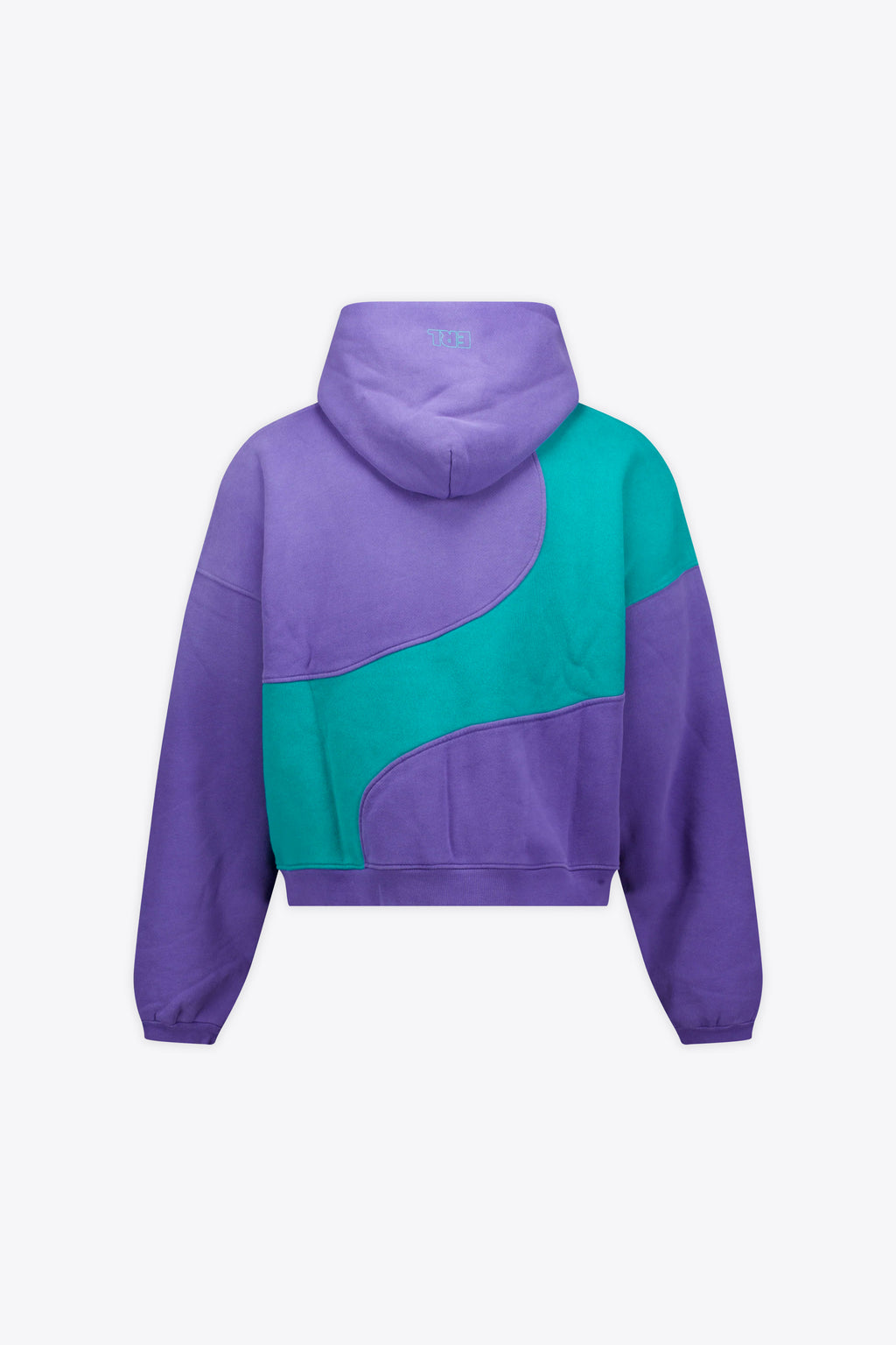 alt-image__Felpa-con-cappuccio-in-cotone-viola-e-verde-con-lavorazione-swirl---Unisex-Wave-Hoodie-Knit