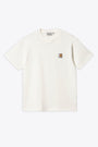 T-shirt in cotone panna con logo al petto - S/S Nelson T-Shirt 