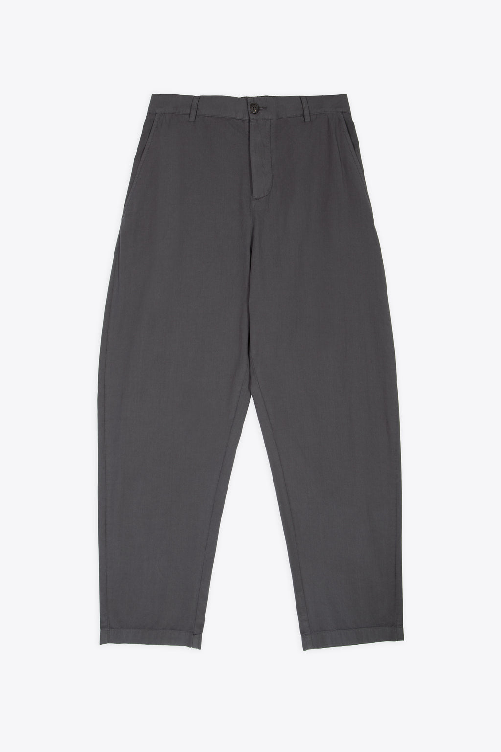 alt-image__Pantalone-relaxed-fit-in-popeline-di-cotone-grigio-scuro-con-elastico-in-vita