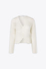 Cardigan loose fit in lana mohair panna - Sapoppie Cardigan 