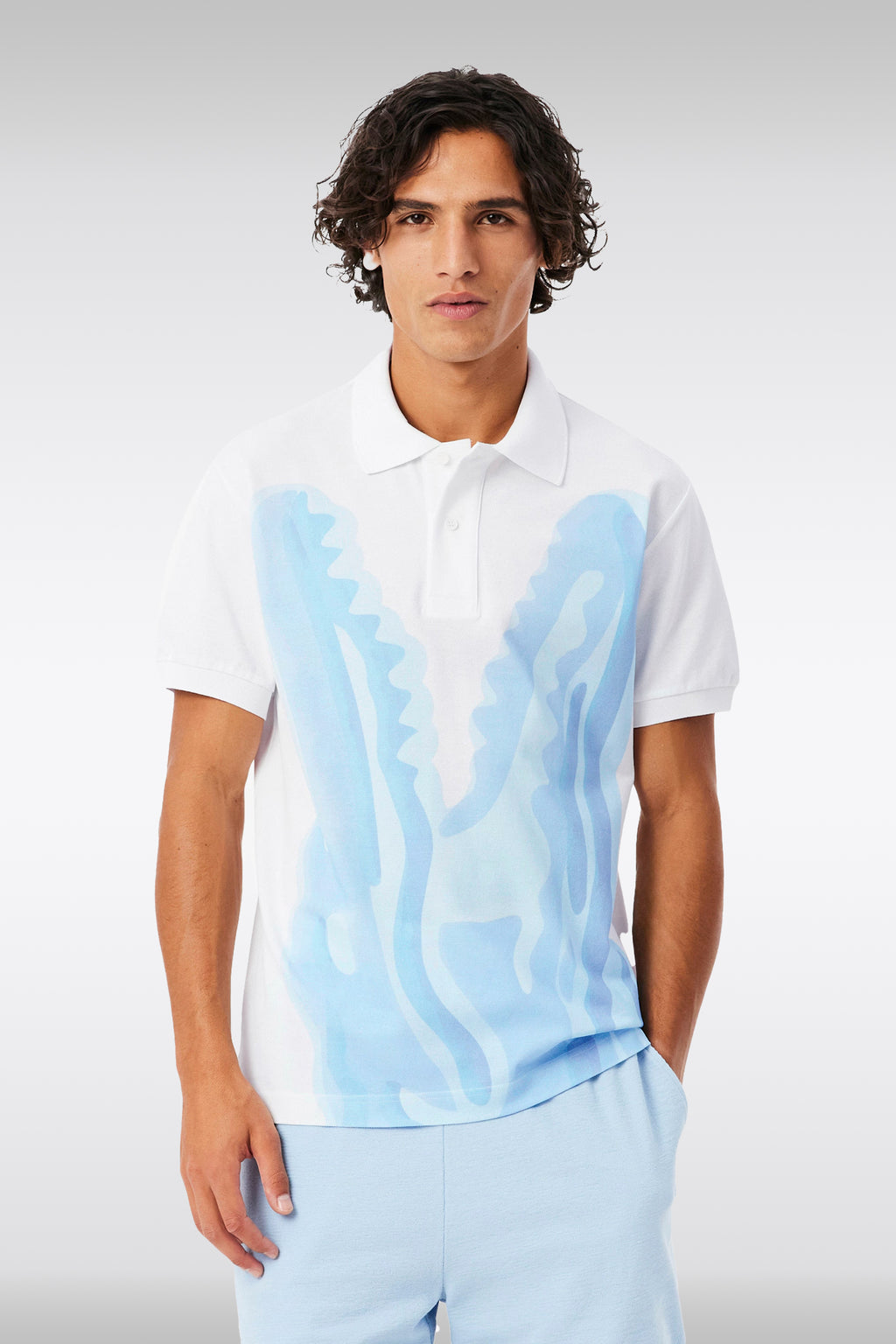 alt-image__Polo-bianca-in-cotone-piquet-con-maxi-coccodrillo-celeste