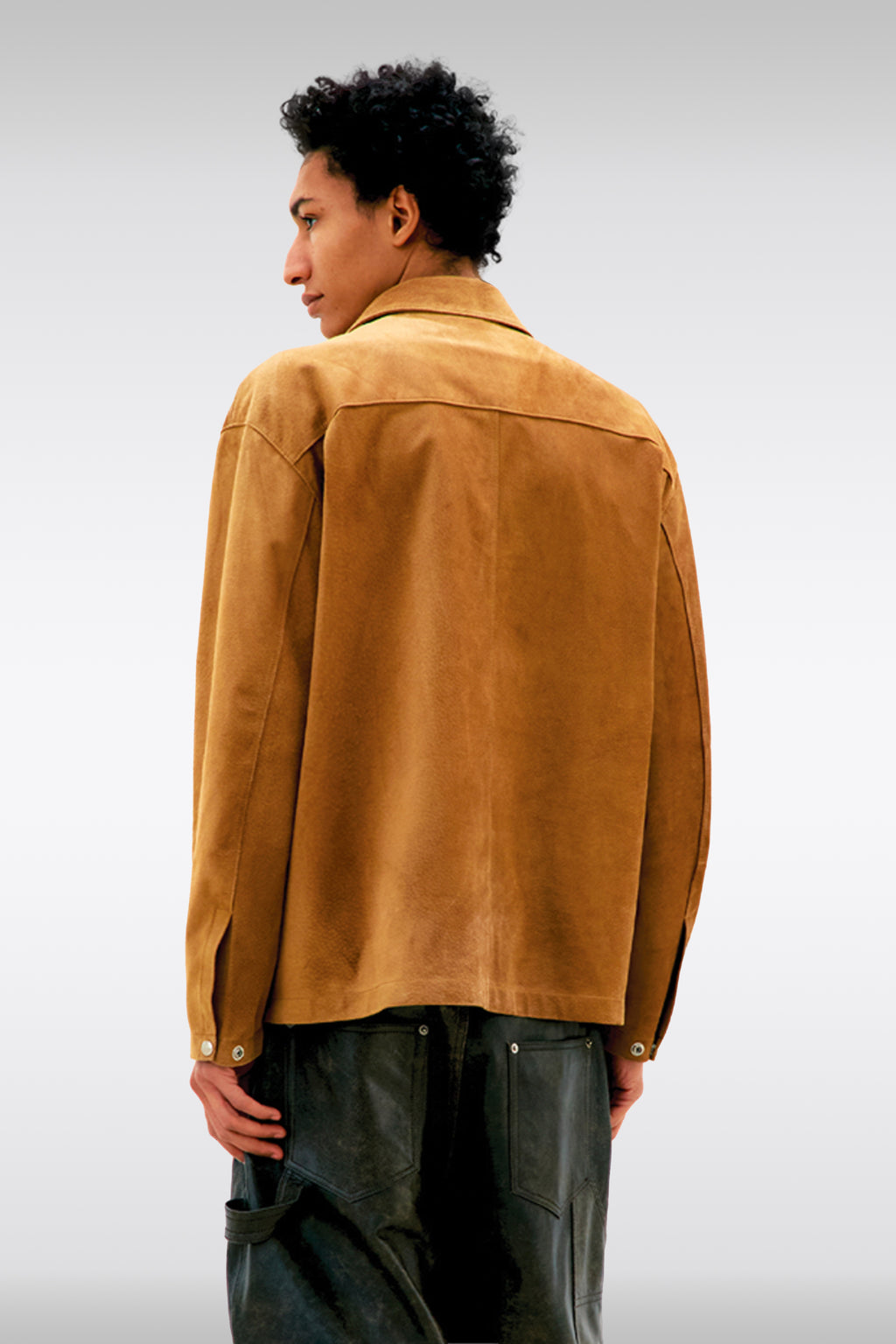 alt-image__Overhisrt-in-suede-color-cammello-con-bottoni-automatici---Snap-Button-Suede-Leather-Shirt-Jacket