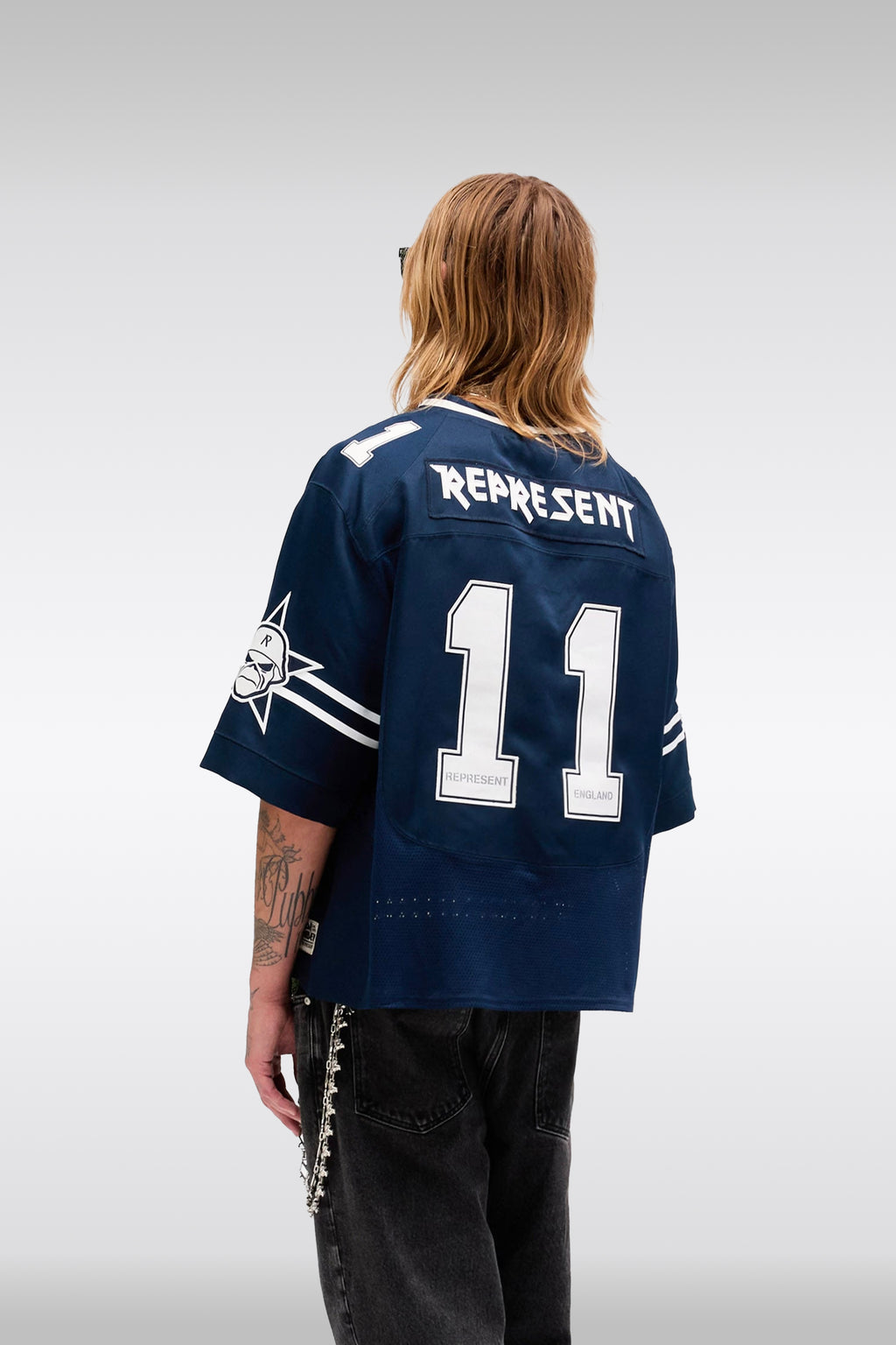 alt-image__T-shirt-in-mesh-e-cotone-blu-in-collaborazione-con-Iron-Maiden---Represent-X-Iron-Maiden-Anniversary-Jersey