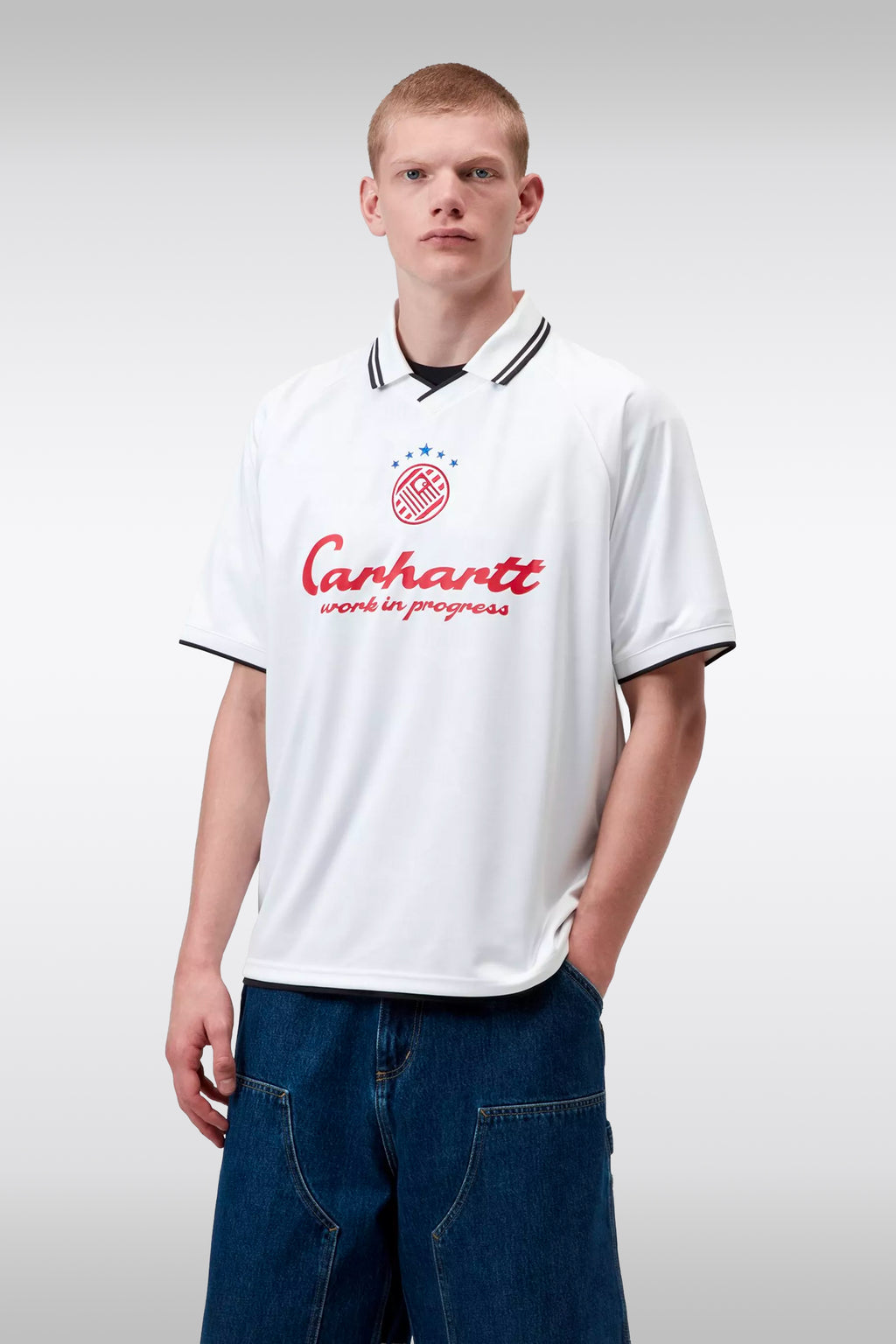 alt-image__T-shirt-bianca-in-acetato-in-stile-football---S/S-Terrace-Football-T-Shirt
