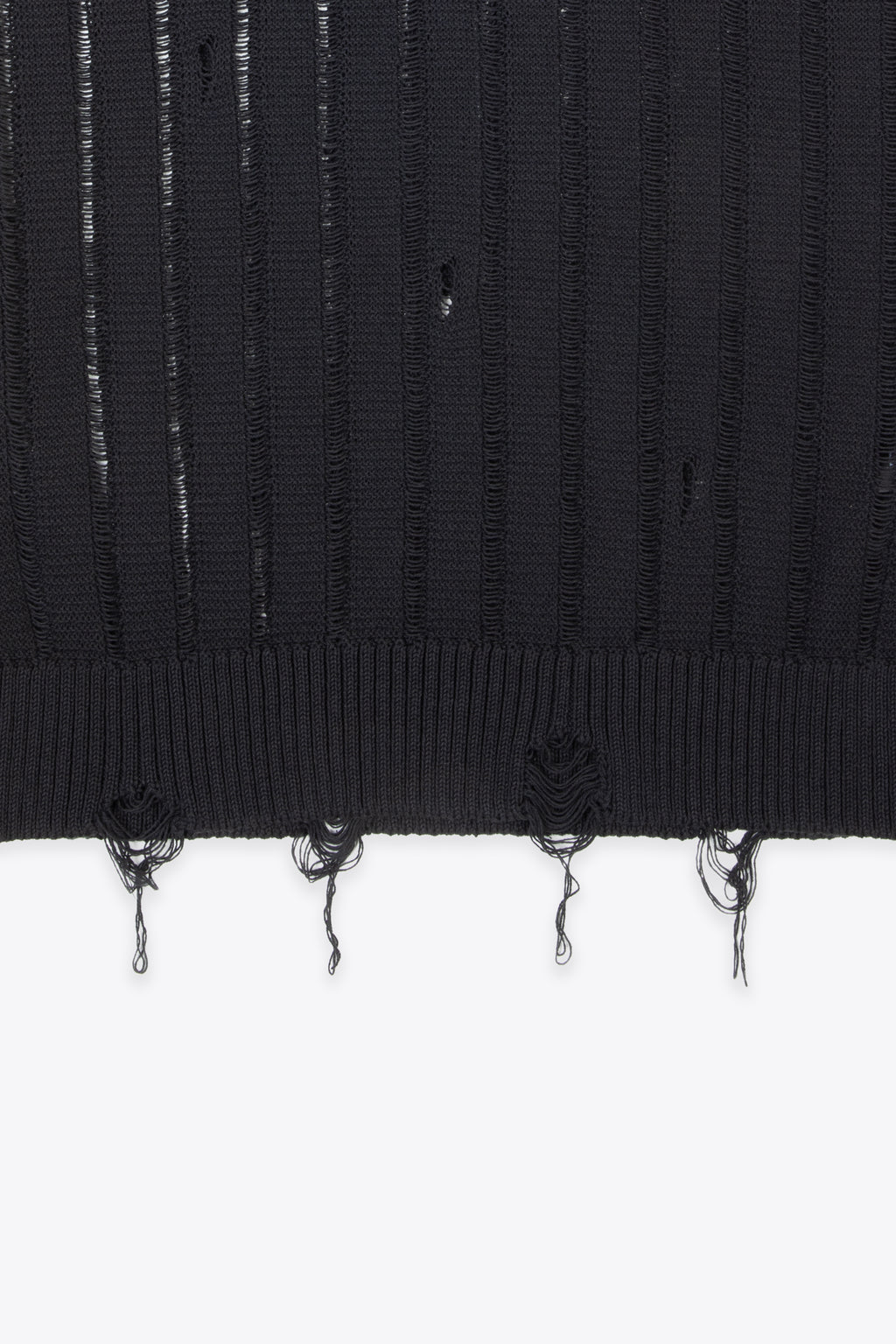 alt-image__Smanicato-nero-in-maglia-di-cotone-a-coste-con-rotture