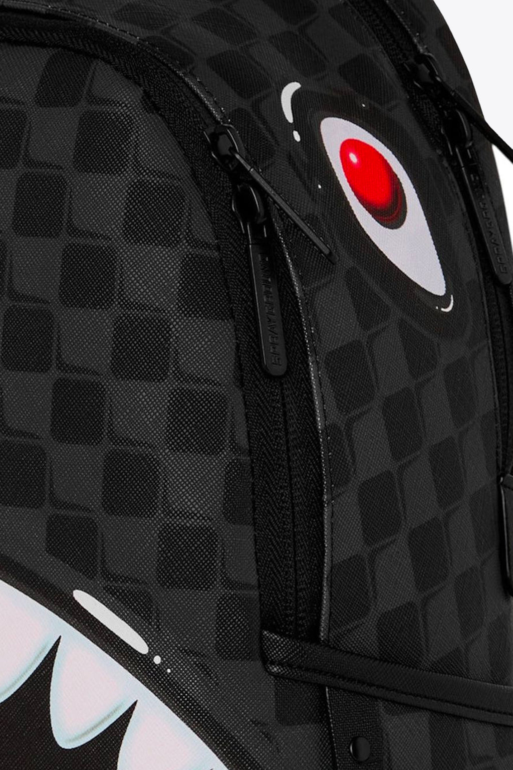 alt-image__Zaino-piccolo-in-pvc-a-scacchi-nero-con-bocca-shark-balloon---Sharks-In-Paris-Balloon-Savage-Backpack