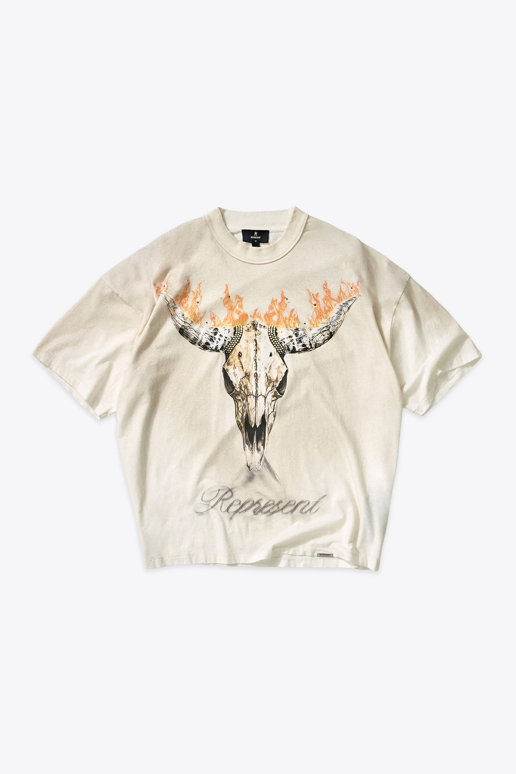 alt-image__T-shirt-in-cotone-color-panna-con-stampa-grafica---British-Cowboys-T-Shirt