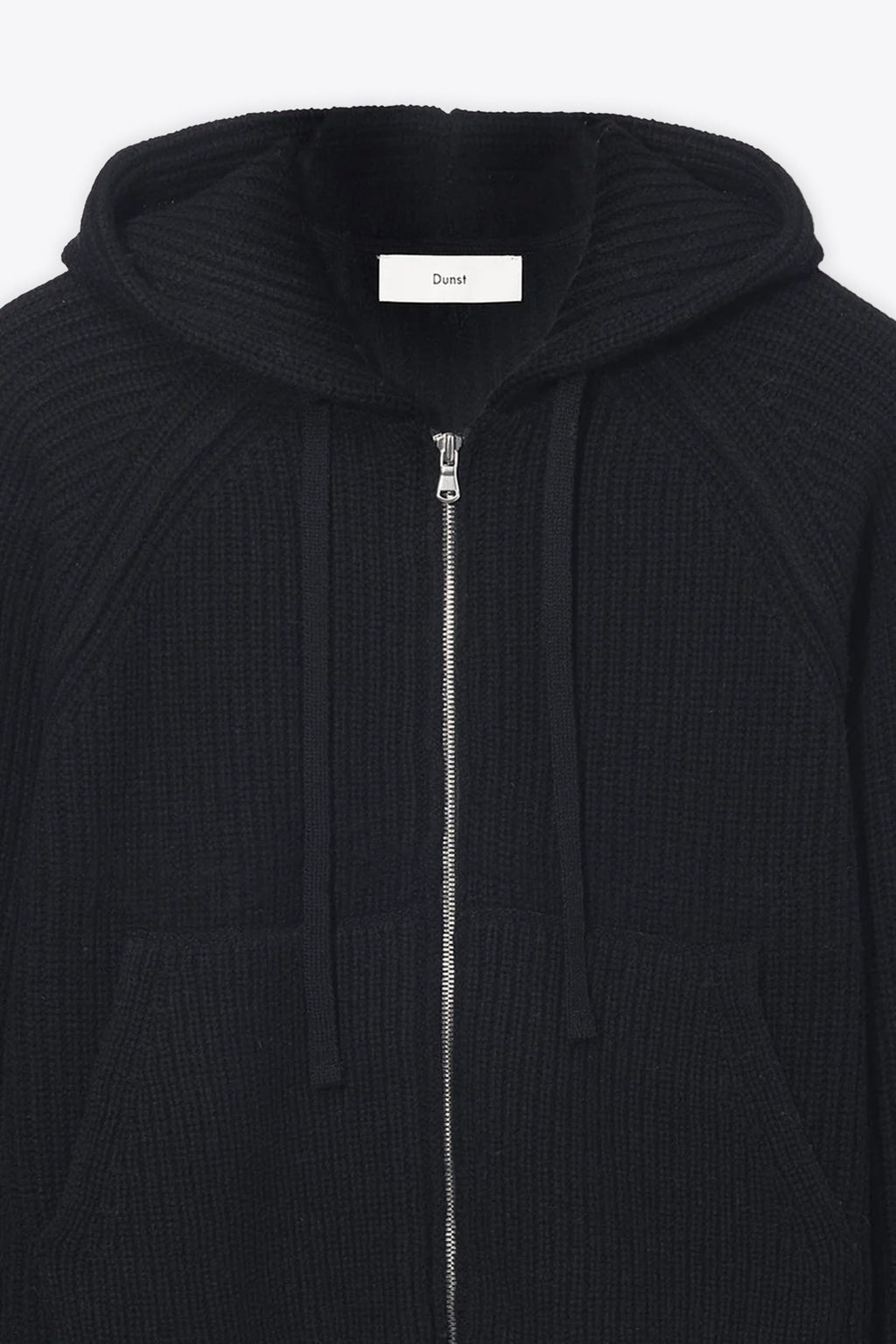 alt-image__Cardigan-nero-in-lana-a-coste-con-cappuccio-e-zip---Unisex-Hooded-Knit-Cardigan