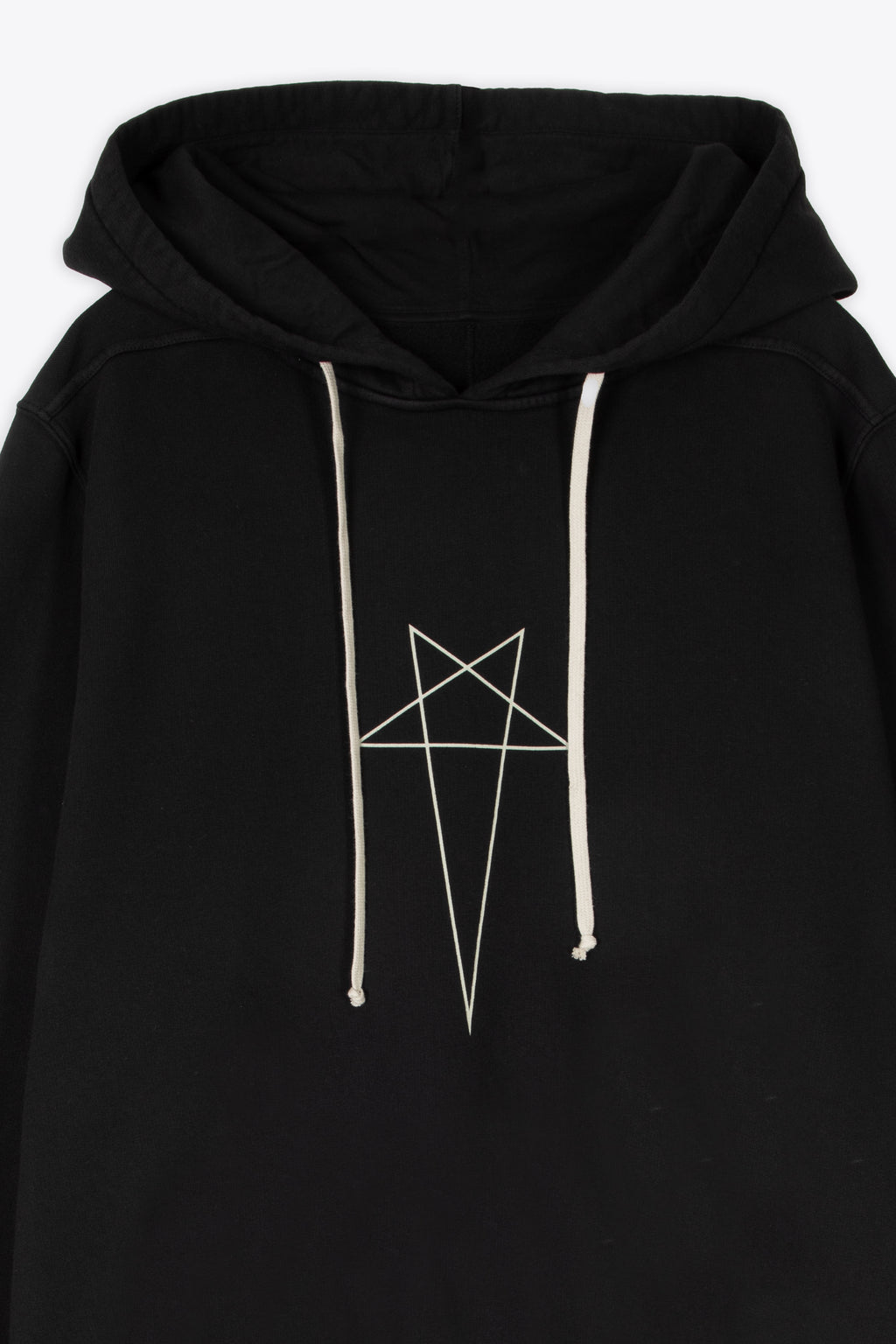 alt-image__Felpa-nera-con-cappuccio-e-ricamo-frontale-pentagram---Oversized-Hoodie