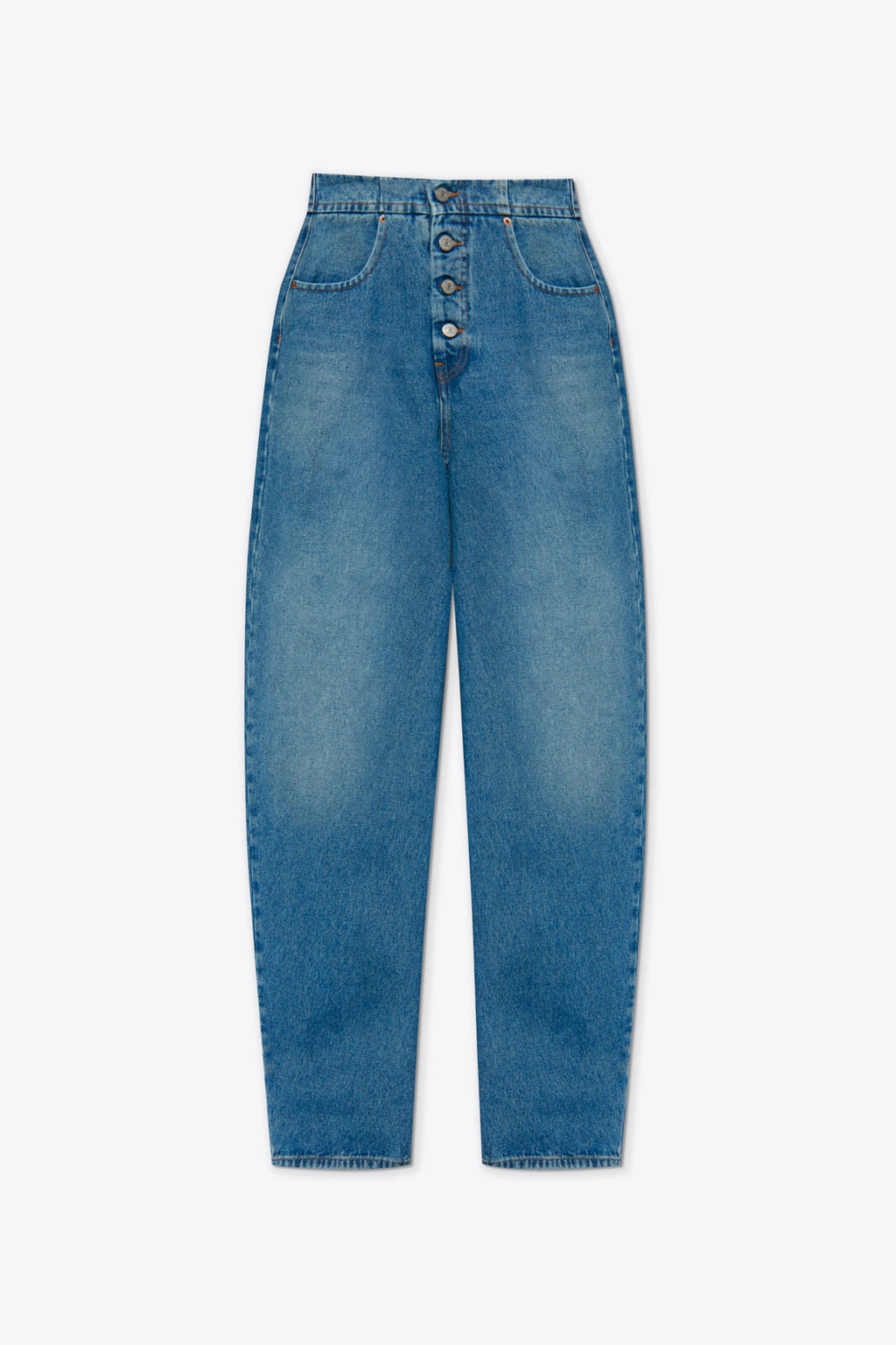 alt-image__Jeans-a-vita-alta-in-denim-blu-medio-con-gamba-dritta